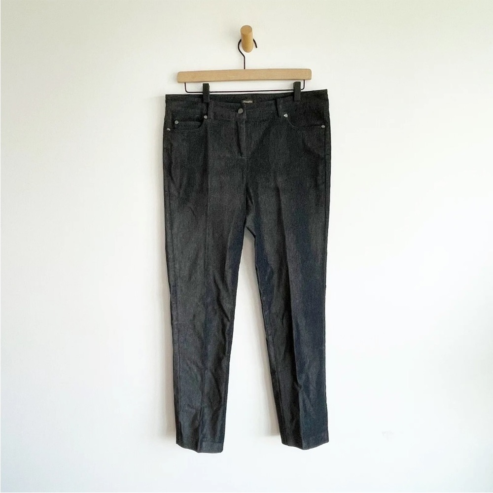 J McLaughlin Women's Stretchy Brushed Cotton Gray Dress Pants Straight Leg 8